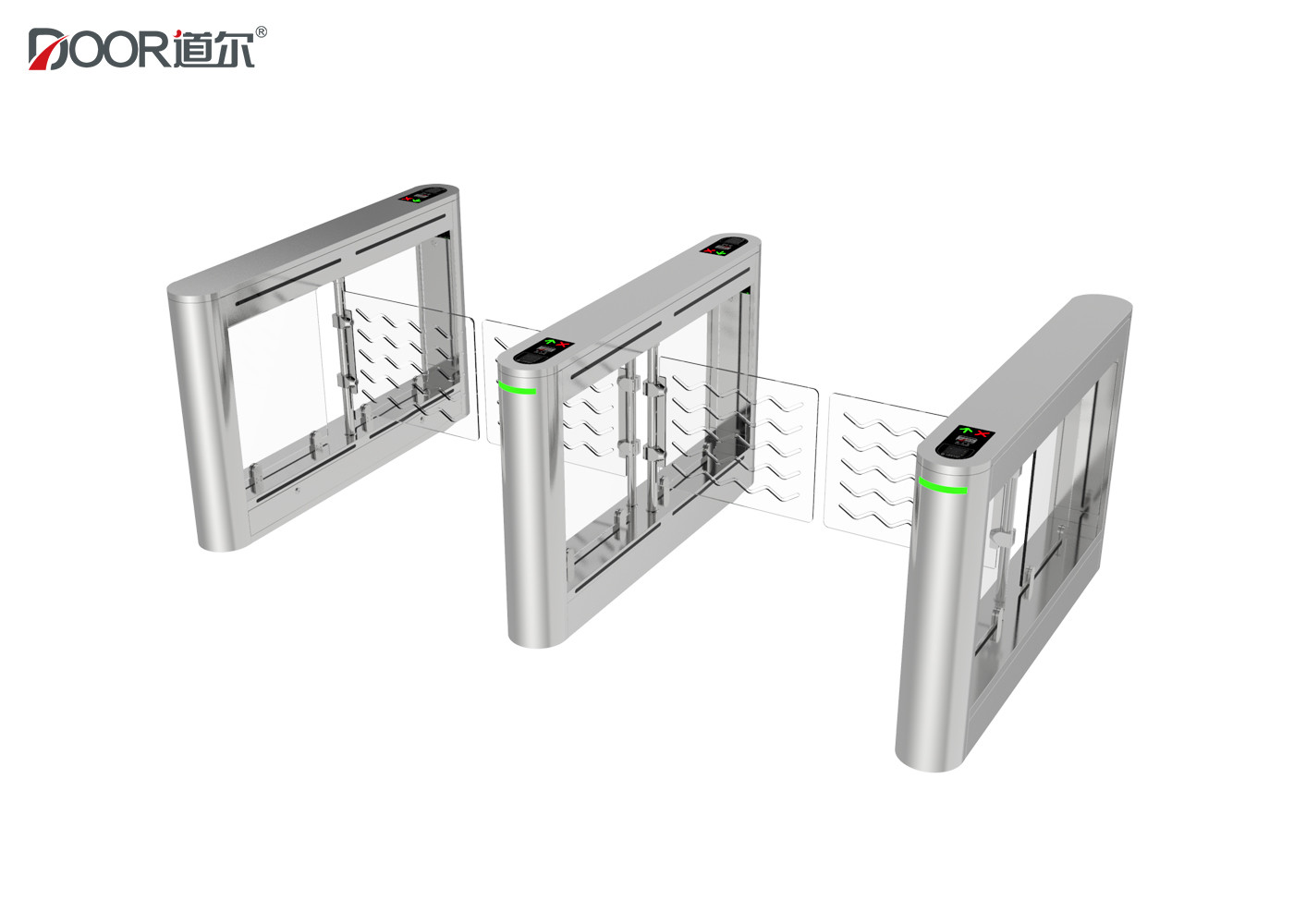 High Security Face Recognition Biometric Turnstile Swing Gate With Rfid Card Reader
