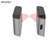 Stainless Steel Flap Barrier Turnstile Pedestrian Entrance Systems With Ic Card Qr Code