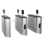 Brushed Stainless Steel Pedestrian Barrier Gate Turnstile Entry Systems