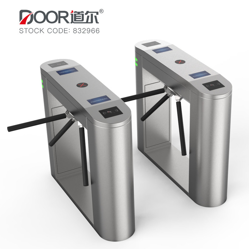 Smart Access Control Tripod Turnstile SUS304 Three Roller Arm Gate For Crowd