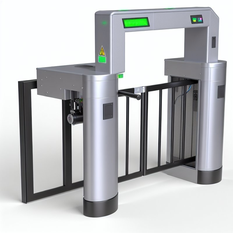 Servo Motor Swing Gate Turnstile with Face Recognition 304 Stainless Steel