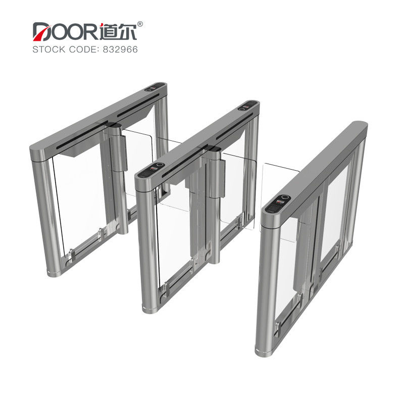 Fully Automatic Speed Gates System QH Code RFID Swing Turnstile Barrier For Banks And Hotels