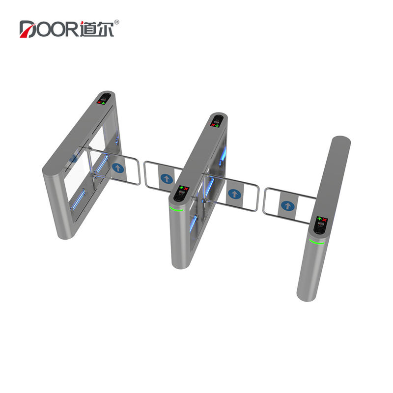 Self Designed Security Swing Barrier Gate With Facial Recognition IC Card QR Code