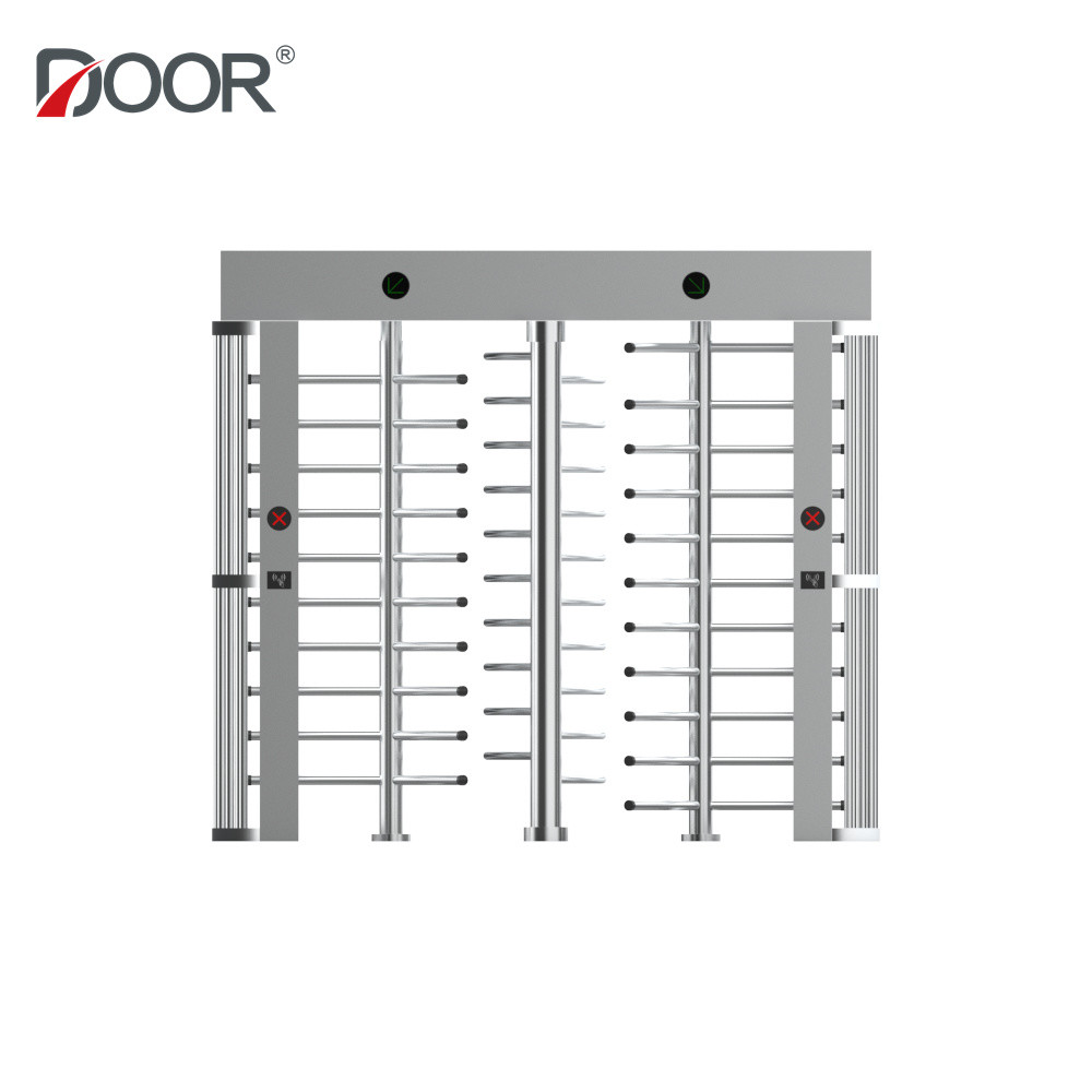 Double Pedestrian Access Control Turnstile Full Height Gates Entrance Systems