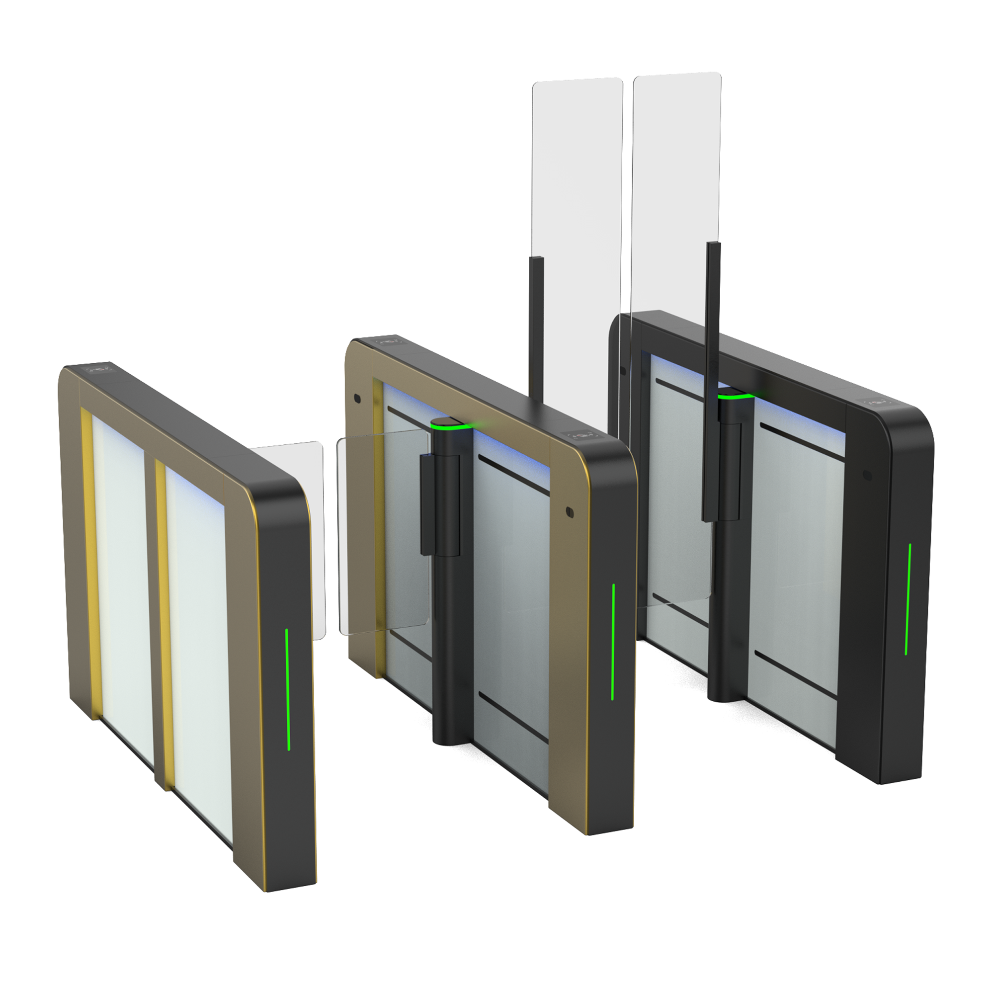 High Speed Swing Turnstile Gate with RFID QR Code Access Control