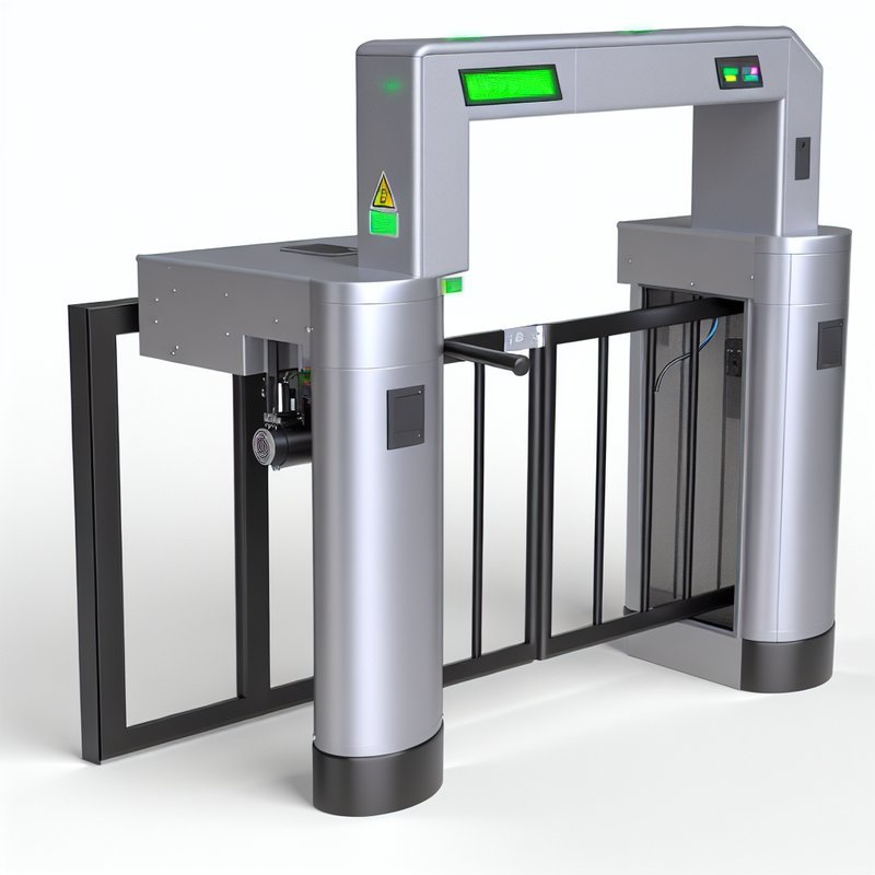Servo Motor Swing Gate Turnstile with Face Recognition 304 Stainless Steel