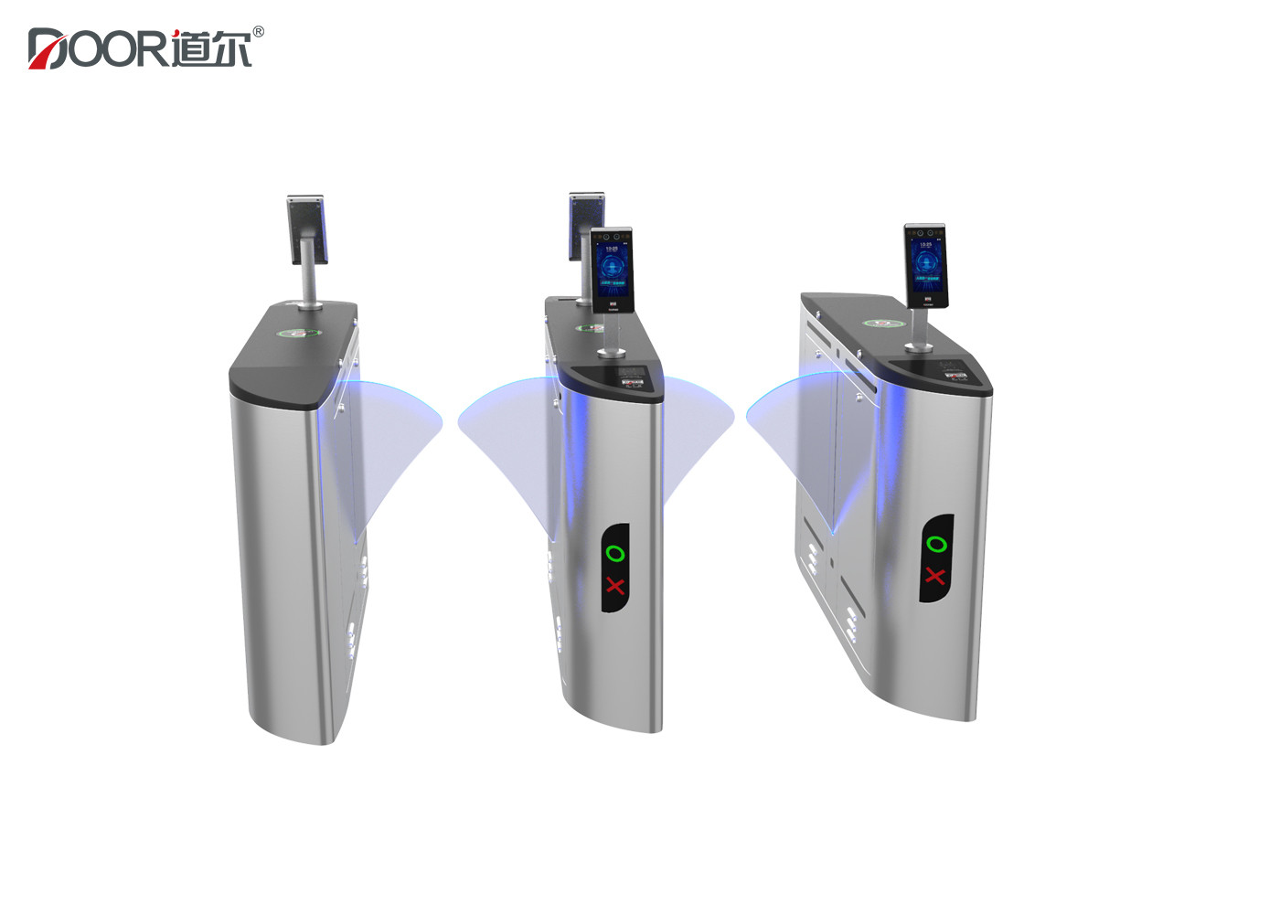 Waist Height Retractable Electronic Turnstile Gates Top Cover 2.0mm 550mm