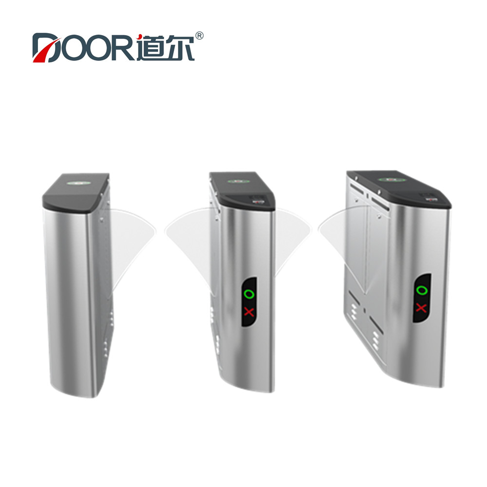 IC/ID Card Reader Flap Barrier Gate Turnstile RS485 With Led Lights