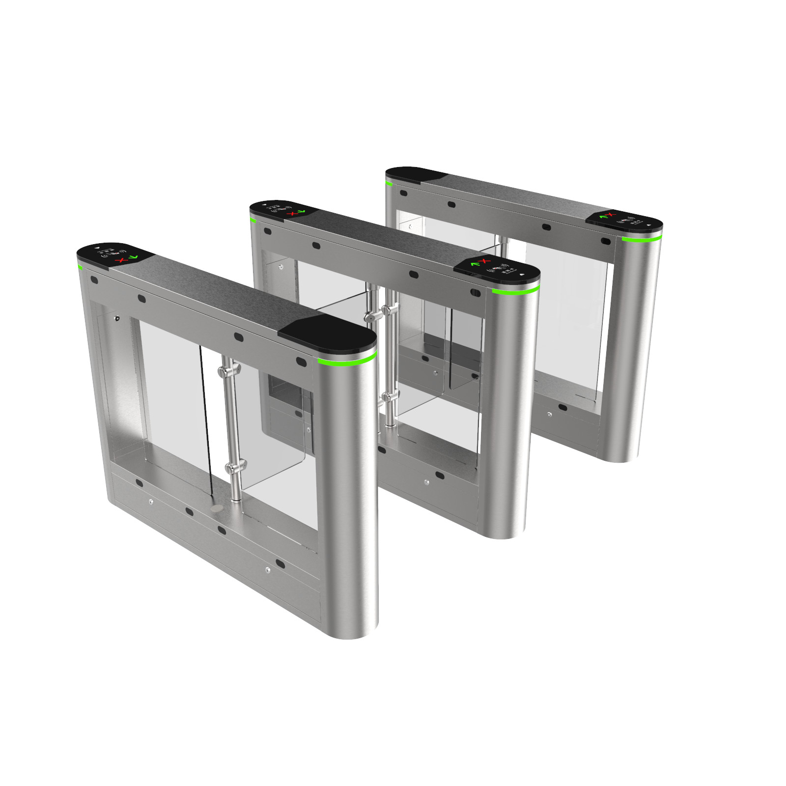 Industrial Armored Facial Recognition Swing Gate Turnstile