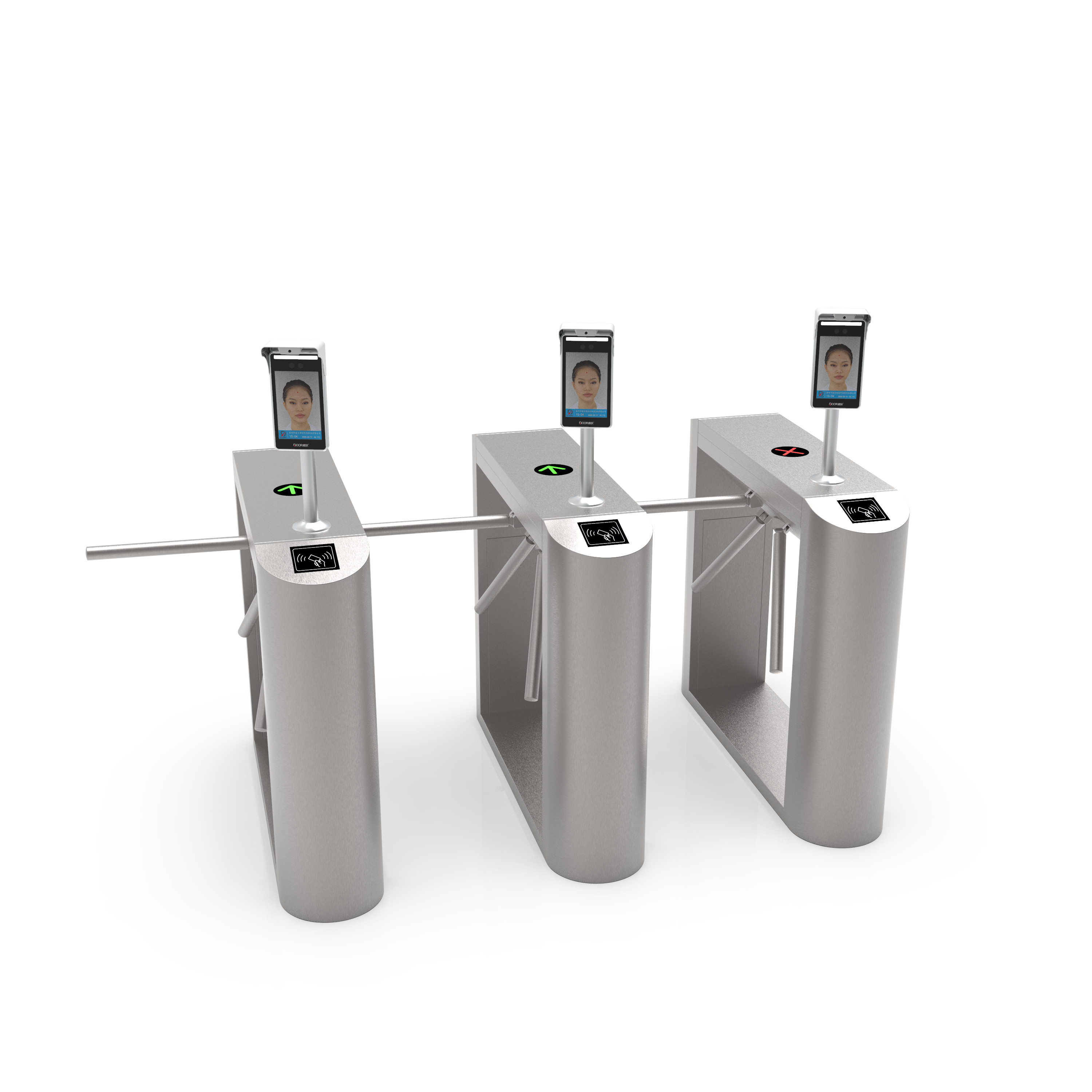 DC24V Stainless Steel Tripod Turnstile Gate with RS485 TCP/IP Interface