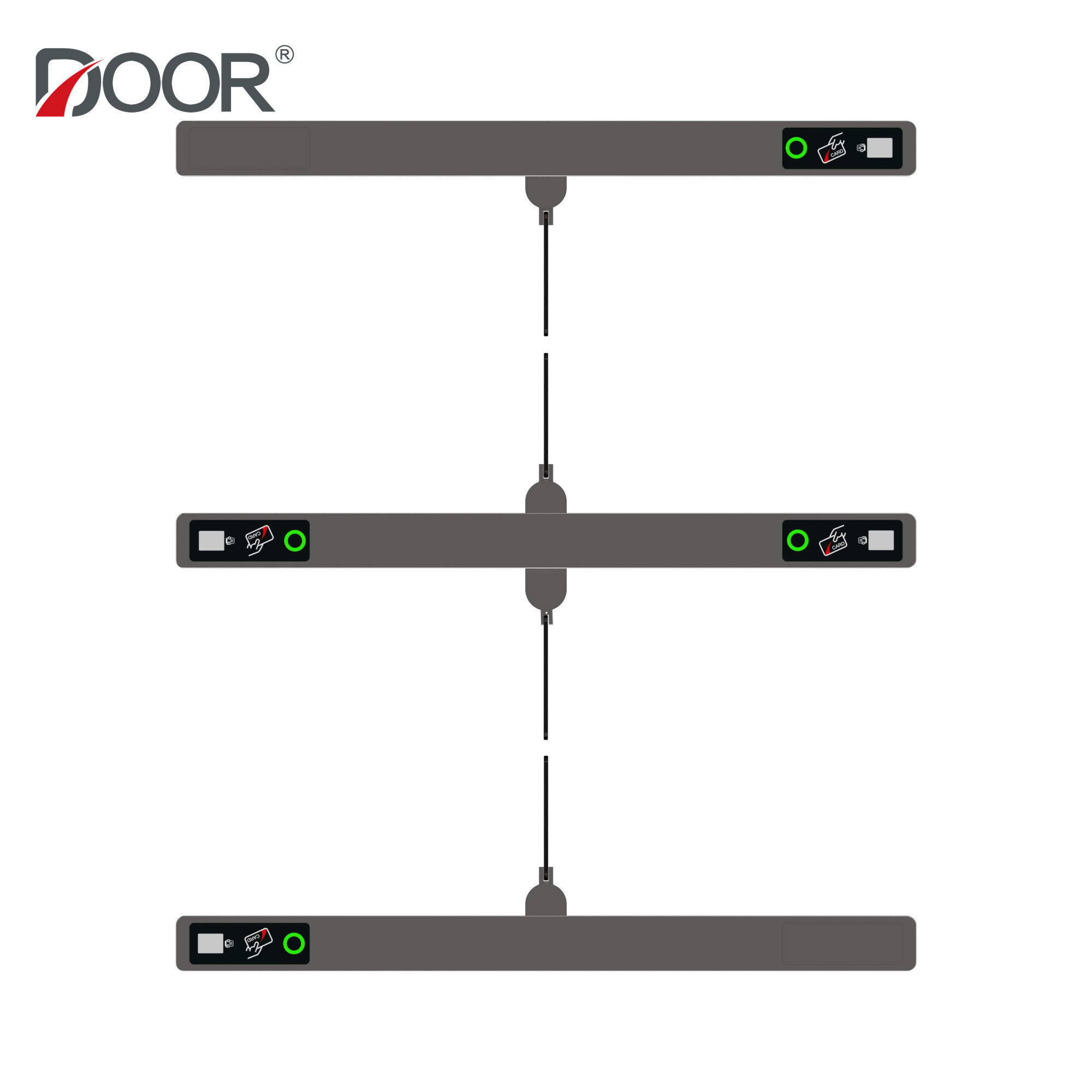 Office Using Slim Speed Gate Easygate Turnstile Low Maintenance Long Life