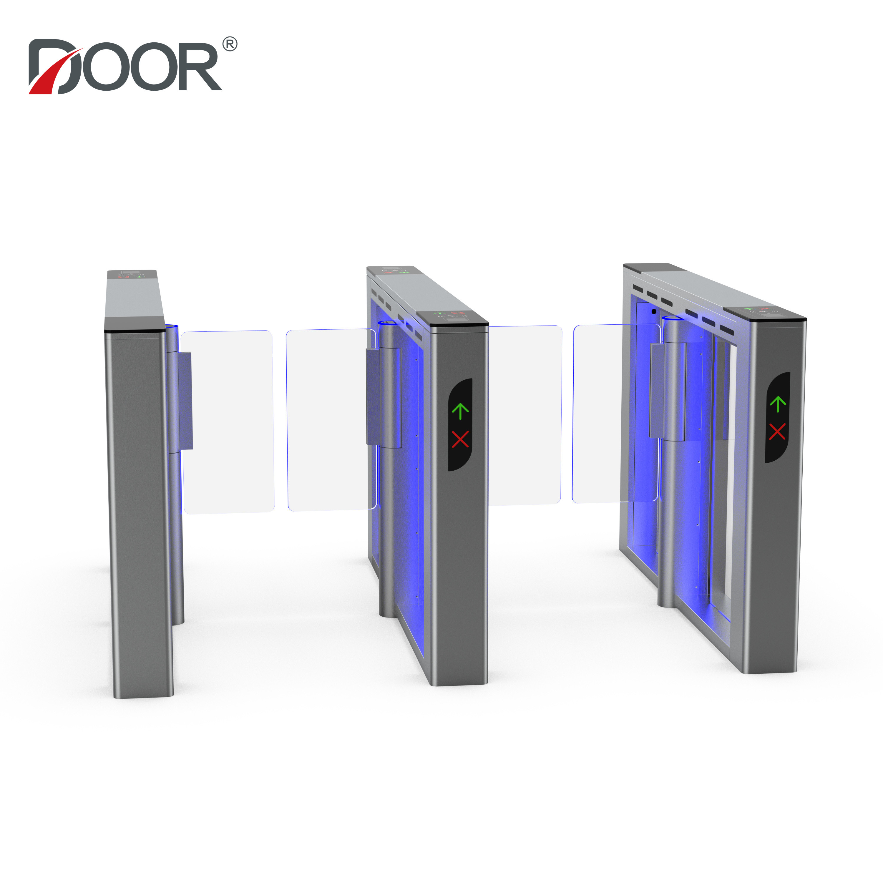 Office Using Slim Speed Gate Easygate Turnstile Low Maintenance Long Life